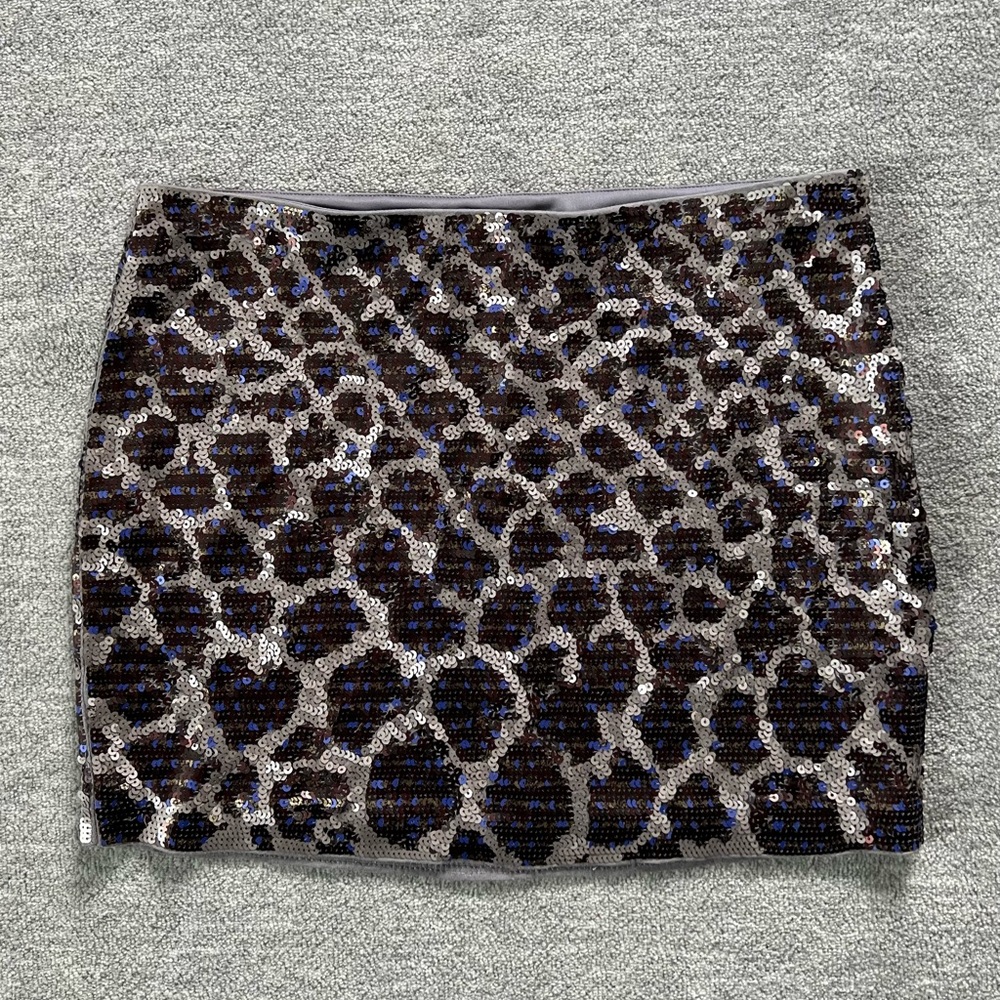 Express Sequined Mini Skirt